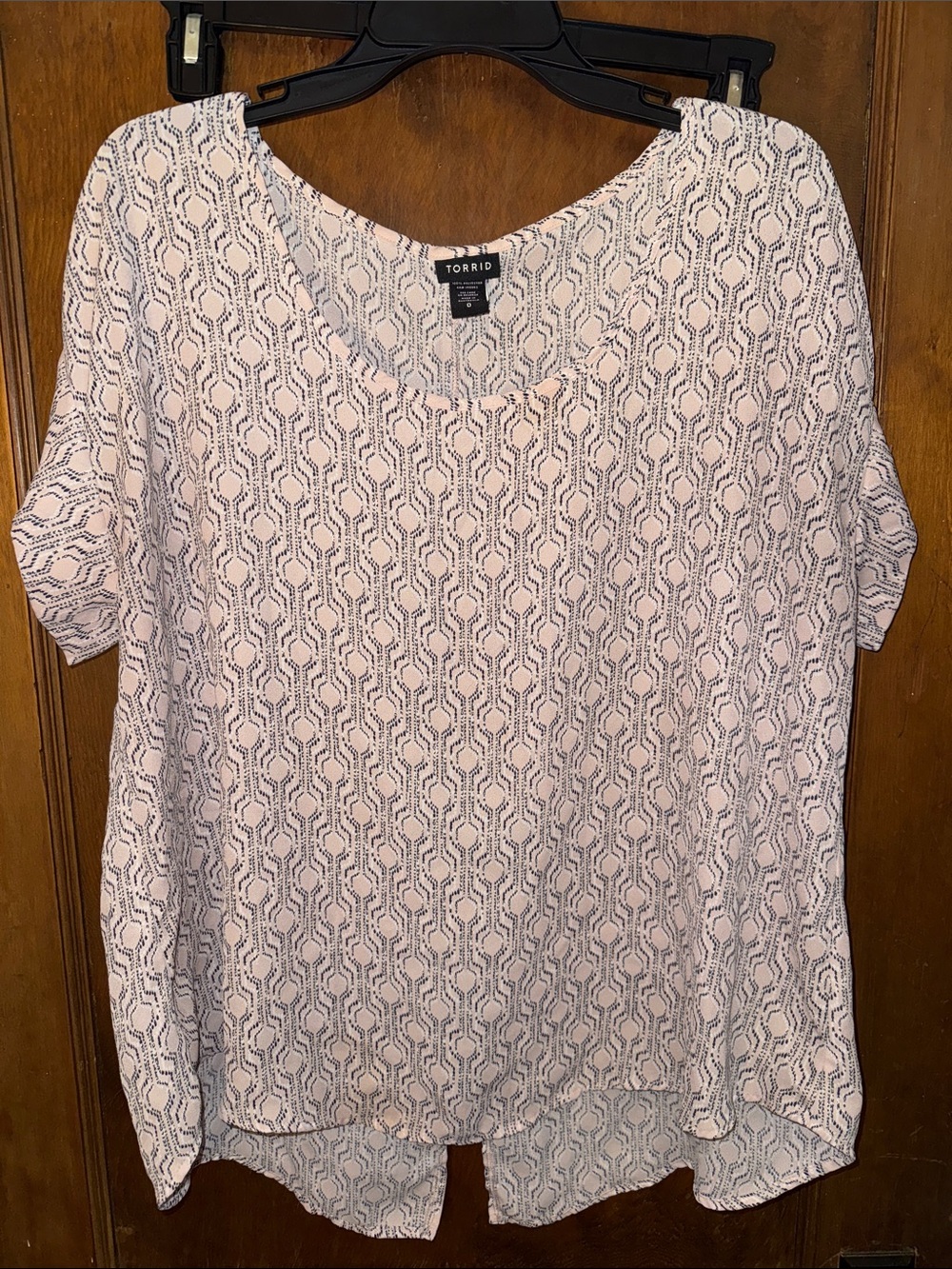 torrid Light Pink Short Sleeve Blouse